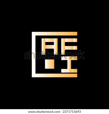 AFI letter logo vector design, AFI simple and modern logo. AFI luxurious alphabet design   Stok fotoğraf © 