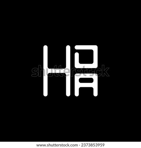 HDA letter logo vector design, HDA simple and modern logo. HDA luxurious alphabet design  