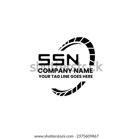 SSN letter logo vector design, SSN simple and modern logo. SSN luxurious alphabet design  