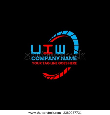 UIW letter logo vector design, UIW simple and modern logo. UIW luxurious alphabet design  