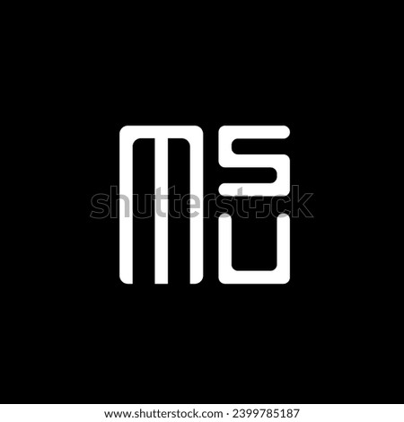 MSU letter logo vector design, MSU simple and modern logo. MSU luxurious alphabet design  