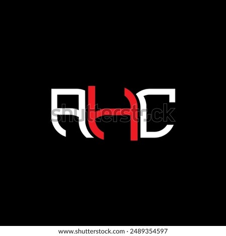 AHC logo design, AHC simple and modern logo. AHC luxurious alphabet design  