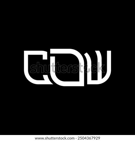 CDW logo design, CDW simple and modern logo. CDW luxurious alphabet design  