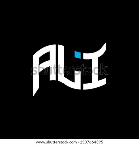 ALI logo design, ALI simple and modern logo. ALI luxurious alphabet design  
