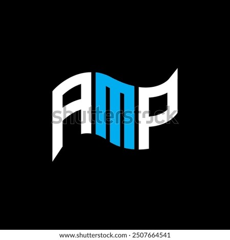 AMP logo design, AMP simple and modern logo. AMP luxurious alphabet design  
