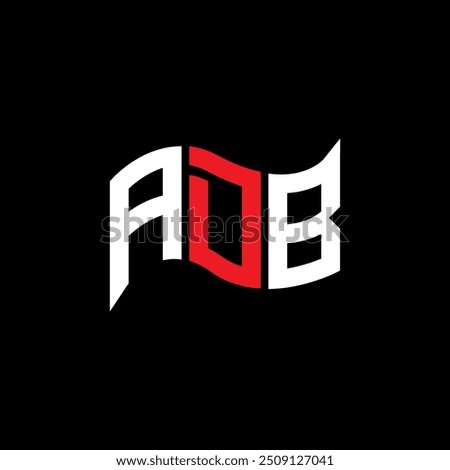 ADB logo design, ADB simple and modern logo. ADB luxurious alphabet design  
