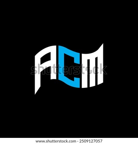 ACM logo design, ACM simple and modern logo. ACM luxurious alphabet design  
