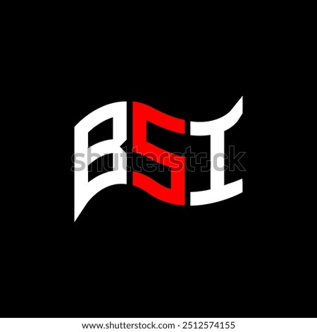 BSI logo design, BSI simple and modern logo. BSI luxurious alphabet design  