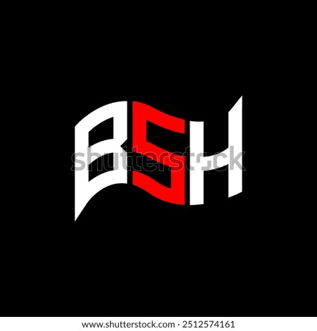 BSH logo design, BSH simple and modern logo. BSH luxurious alphabet design  