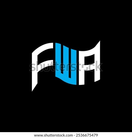 FWA logo design, FWA simple and modern logo. FWA luxurious alphabet design  