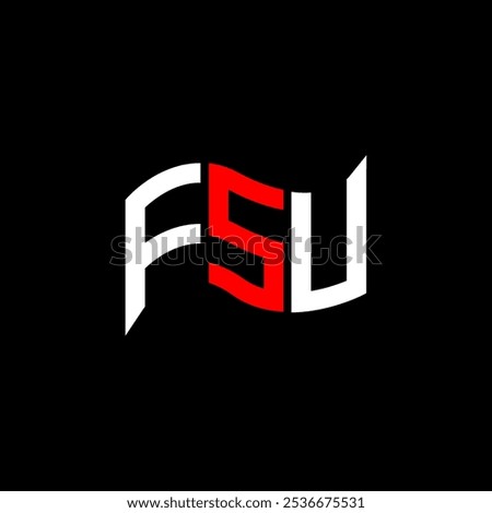 FSU logo design, FSU simple and modern logo. FSU luxurious alphabet design  