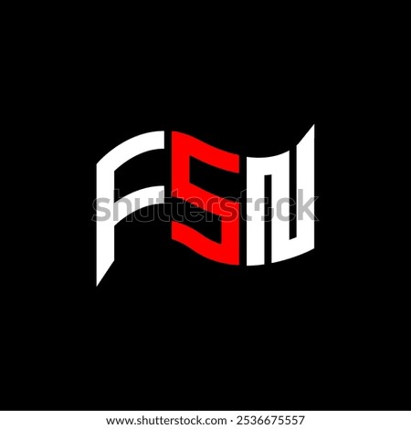 FSN logo design, FSN simple and modern logo. FSN luxurious alphabet design  