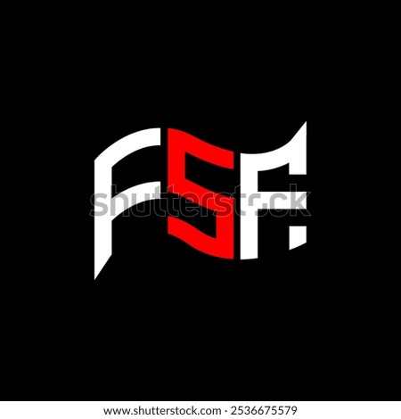 FSF logo design, FSF simple and modern logo. FSF luxurious alphabet design  