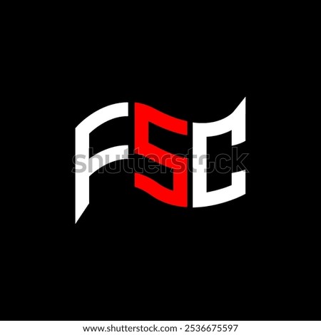 FSC logo design, FSC simple and modern logo. FSC luxurious alphabet design  