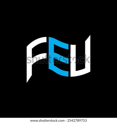 FEU logo design, FEU simple and modern logo. FEU luxurious alphabet design  