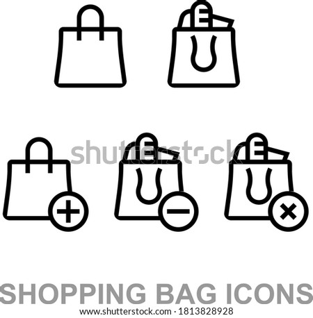 Shopping Bag Line Icon Vector / shopping bag icon / shopping bag - Vector icon. Editable stroke