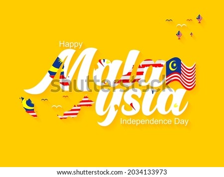 Happy Malaysia Independence Day. Malaysia day banner and poster design for social media and print media.