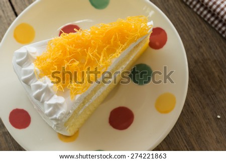 Foythong Cake, Thai gold egg yolks thread layer cake