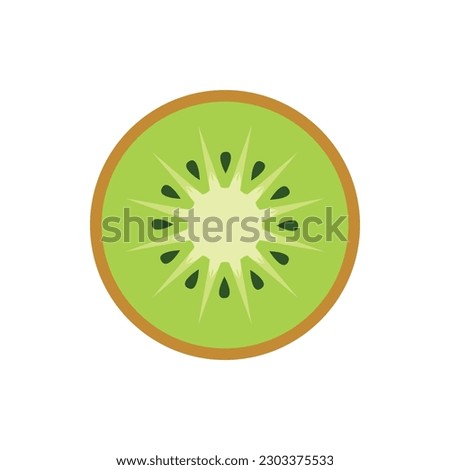 Kiwi vector icon. Kiwi in flat design on white background