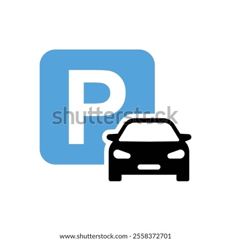 Similar – Image, Stock Photo Pictogram marked parking place for electric cars