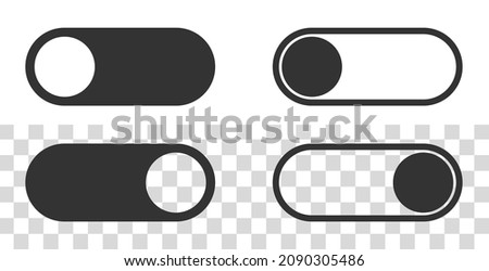 Switch icon. Toggle button. Ui slider for web and mobile app. Outline icon isolated on transparent background. Interface for navigation in computer. Vector.