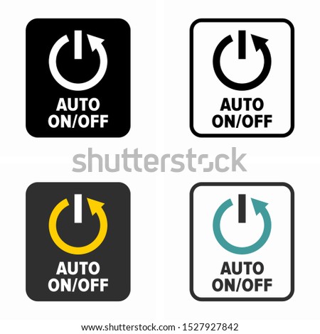 Auto on off switch button symbol