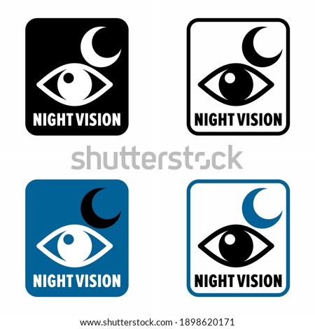 'Night vision' low light condition observation device information sign Stock foto © 