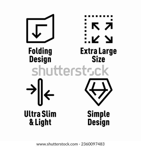 Folding Design, Extra Large Size, Ultra Slim and Light, Simple Design information sign