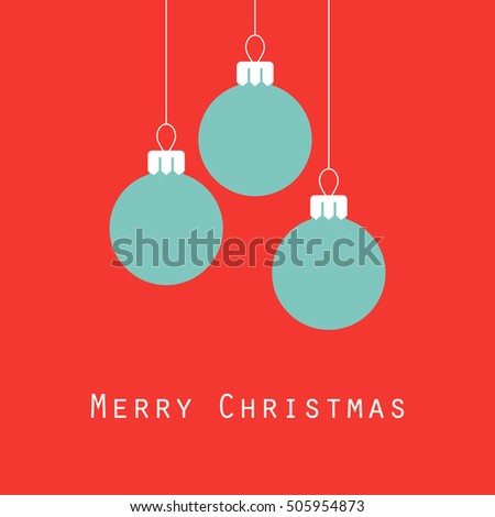 Merry Christmas Greeting Card, Christmas Balls, Vector Illustration - 505954873 : Shutterstock