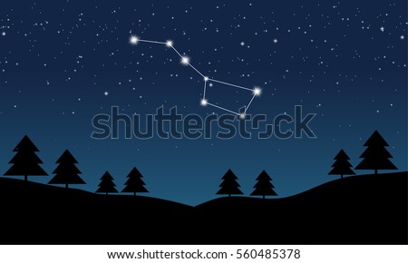 Similar – Image, Stock Photo Big Dipper or Ursa Major Constellation over Rural Landscape with Tent on a Hill in Provence, France