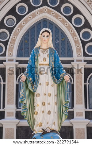 Mary figure standing