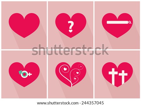 love is the beginning and ending of life , story of love for valentines day vector illustrations
