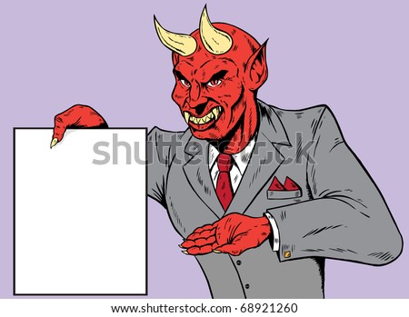 Devil With Contract Stock Photo 68921260 : Shutterstock