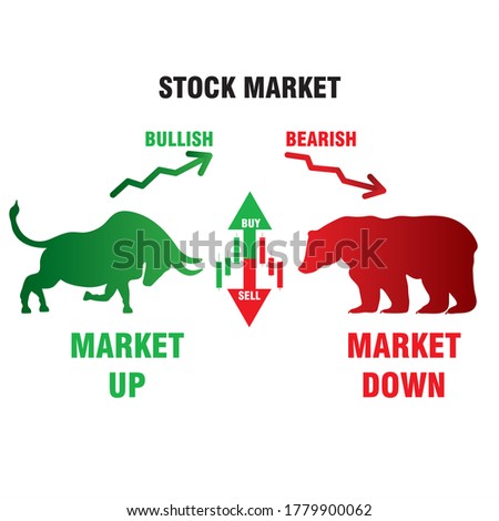 stock market bullish bearish market up and down trading Foto stock © 