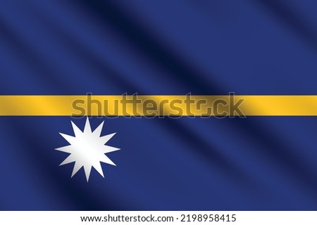 Flag of Nauru. Nauru waving flag. flag design, the national symbol of Nauru, 3D Nauru flag. 