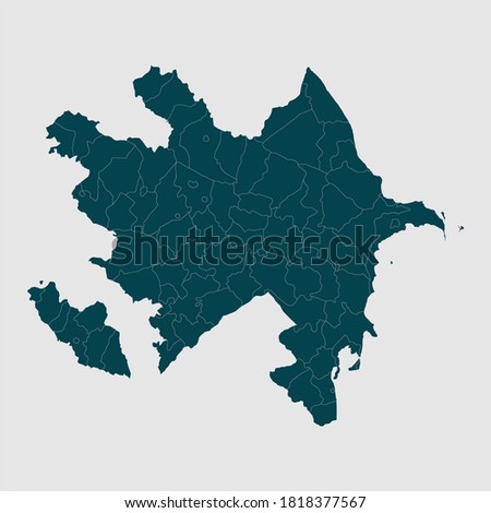 vector illustration Azerbaijan map of Azerbaijan,Green Map