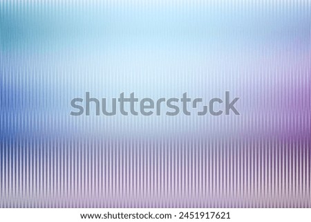 Pearlescent ribbed white glass texture. Blue purple frosted acrylic bath wall. Ribbed fluted door window closeup. Retail display corrugated blurred cloud. Iridescent metal reeded wavy sheet surface.