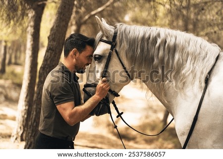 Similar – Image, Stock Photo Moment of a horse Horse