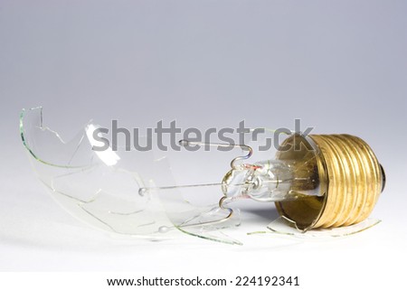 Broken light bulb, close-up