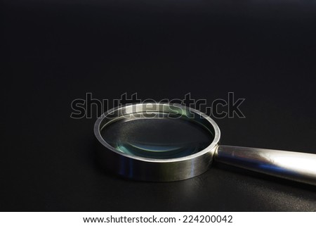 Magnifying glass, close-up