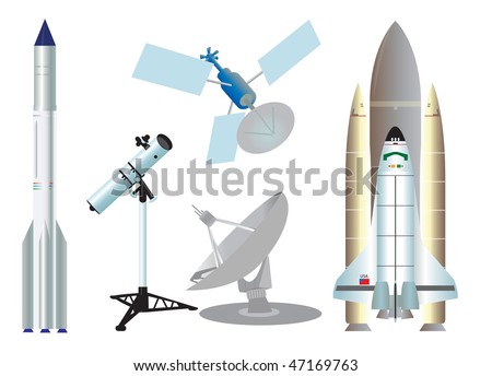 Space elements. Vector illustration