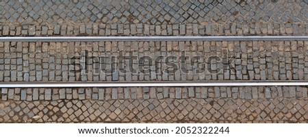 Similar – Image, Stock Photo tramway tracks on the street in Bilbao city Spain, transport in the city