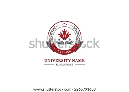 education logo with toffee. education university and college school academy institute club logo. learning logo emblem style