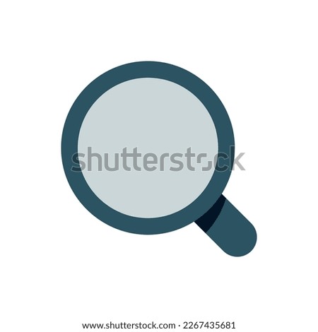 vector magnifying glass. 
vector illustration. blue web icon. magnifier or mirror. glass. flat sign or symbol