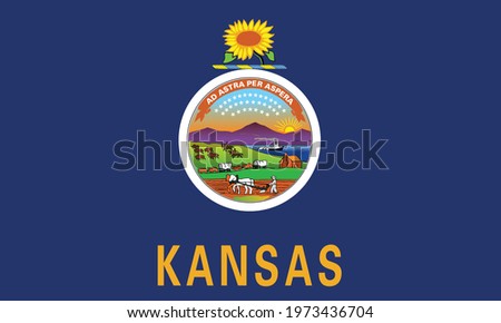 Flag of Kansas, federal state of United States of America