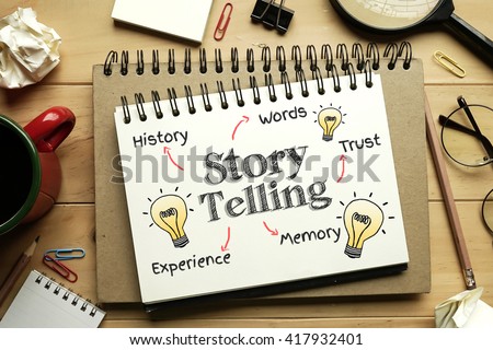 Storytelling Concept on notebook
 Stock foto © 
