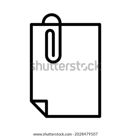 icon attach file with outline style Photo stock © 