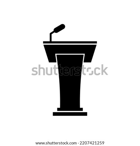 flat style stage podium icon template
