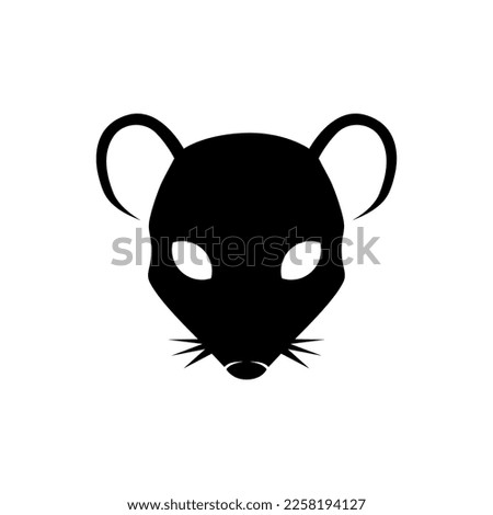 rat head silhouette vector logo