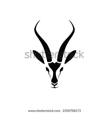 gazelle head vector logo template